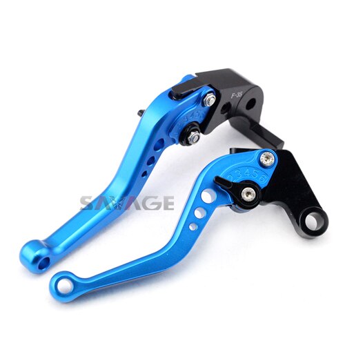 Korte bremse clutch hendler for yamaha  mt 09 mt09 tracer  fz09 motorsykkel tilbehør  mt07 fz07 xsr 900 700 scr 950 spak: Kort blå