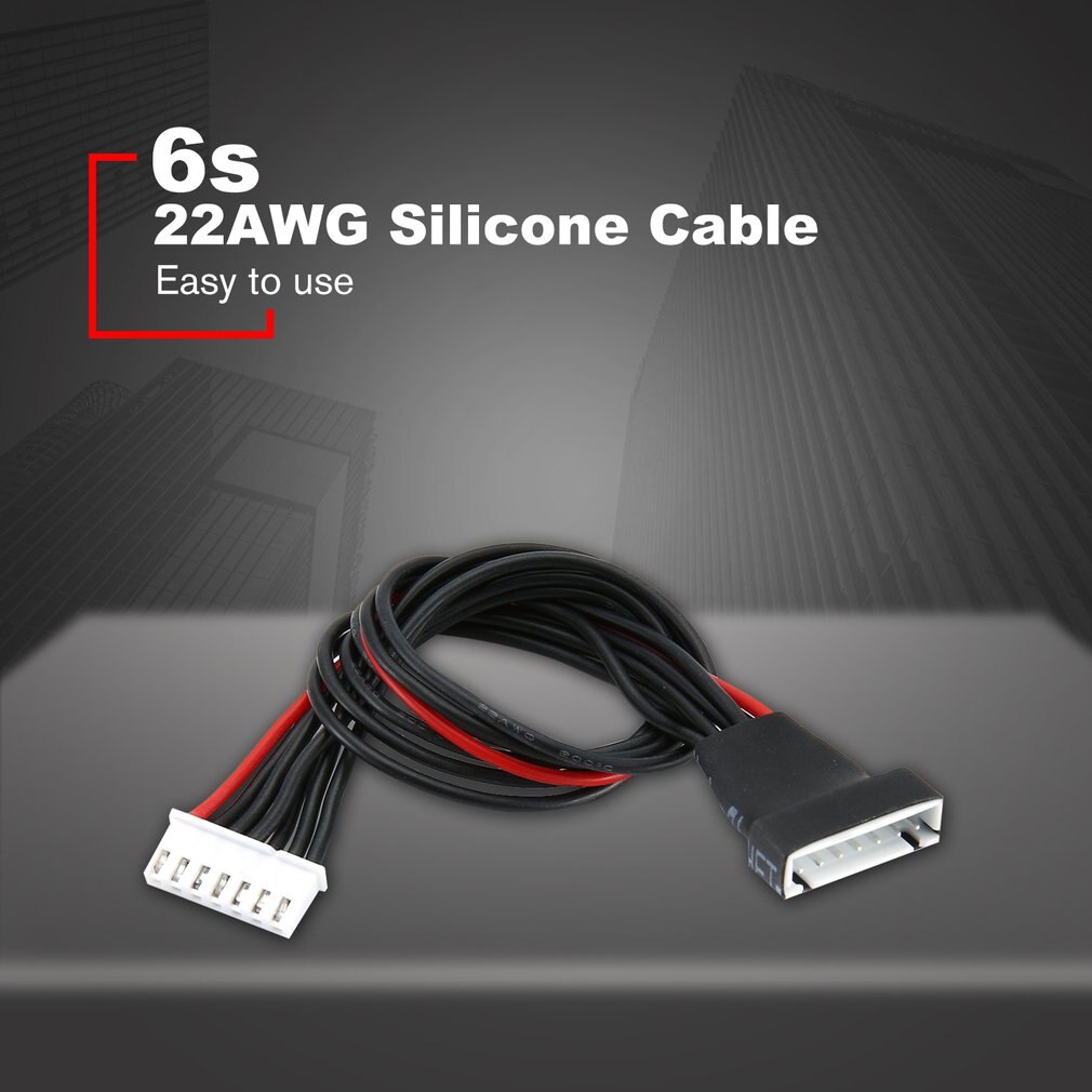 6s verlängerungs-ladekabel, 22 awg silikon-lipo-balancerkabel, stecker/buchse, kabel für rc-akkus,  b6 adapter