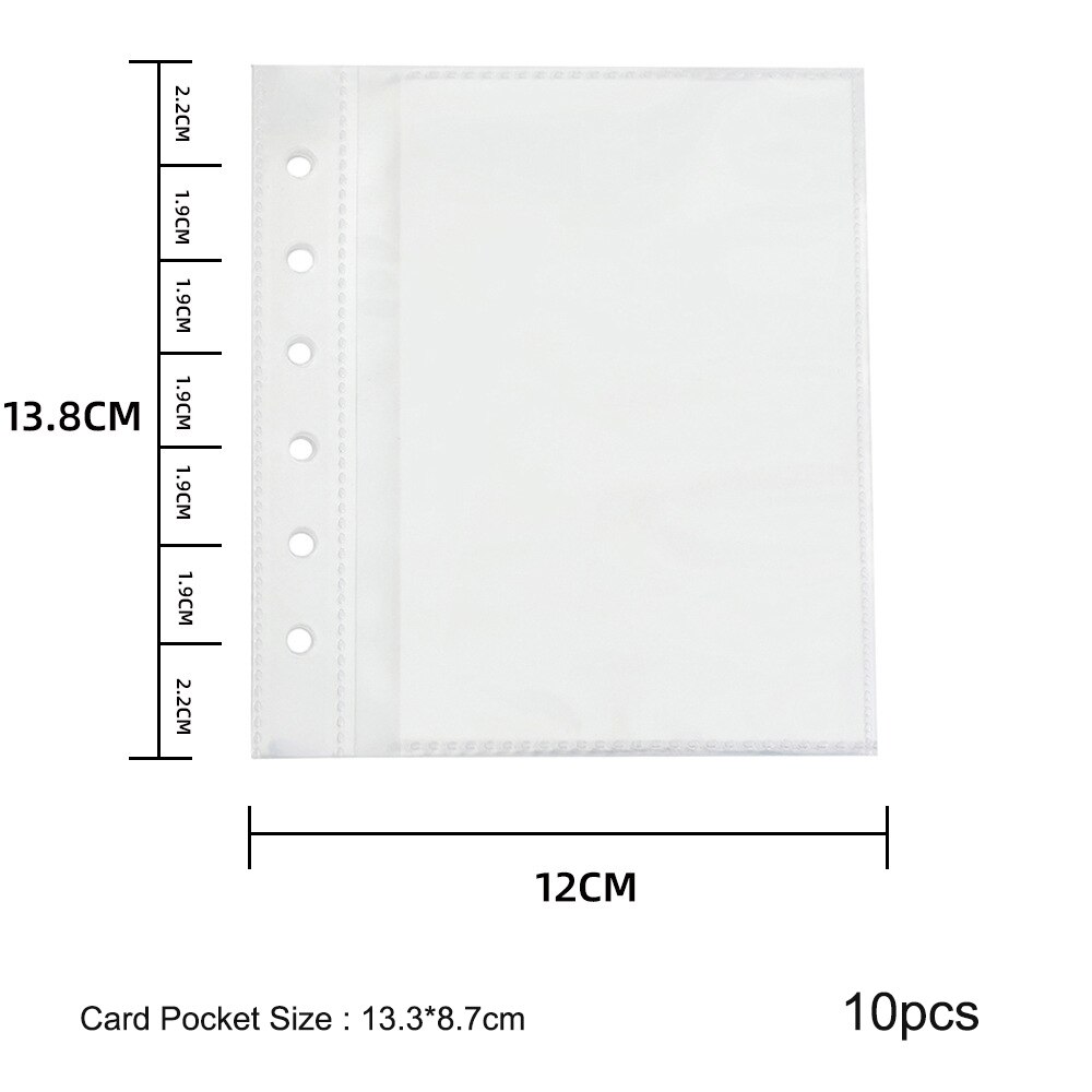 Square Loose Leaf Diary Notebook Photo Album 3 5 inch Photocard Holder DIY PVC Binder Goo Card Storage Book Korean Stationery: 1 grid 10pcs