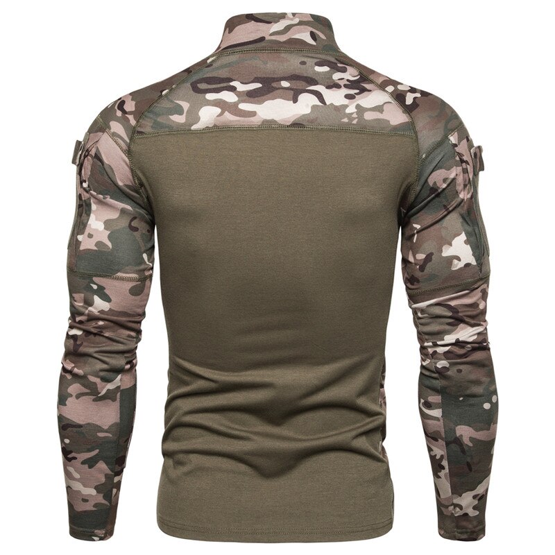 Training Anzug Plus Größe Camouflage Lange-ärmeln T-shirt Muskel Mann Outdoor Fitness Stretch Strumpfhosen Gym Kleidung Bodybuilding