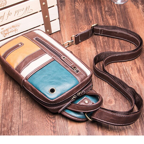Saco de peito à prova dwaterproof água sacos de desporto ao ar livre para homens retro sacos de plutônio zíper sling saco de alta capacidade crossbody sacos de viagem tendência novo