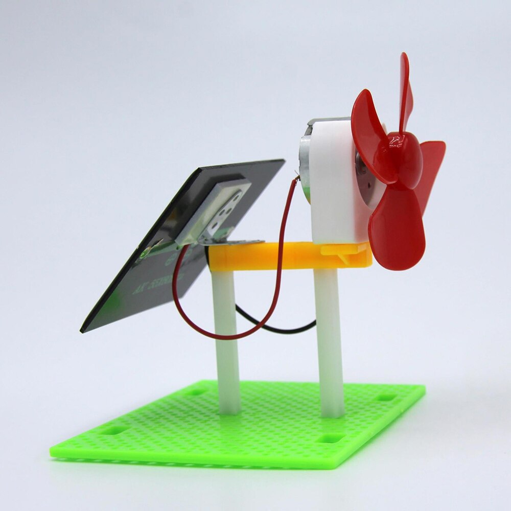 Mini experimento de ciencia DIY molino de viento giratorio de energía Solar hecho a mano rompecabezas montado juguetes creativos física recursos de enseñanza