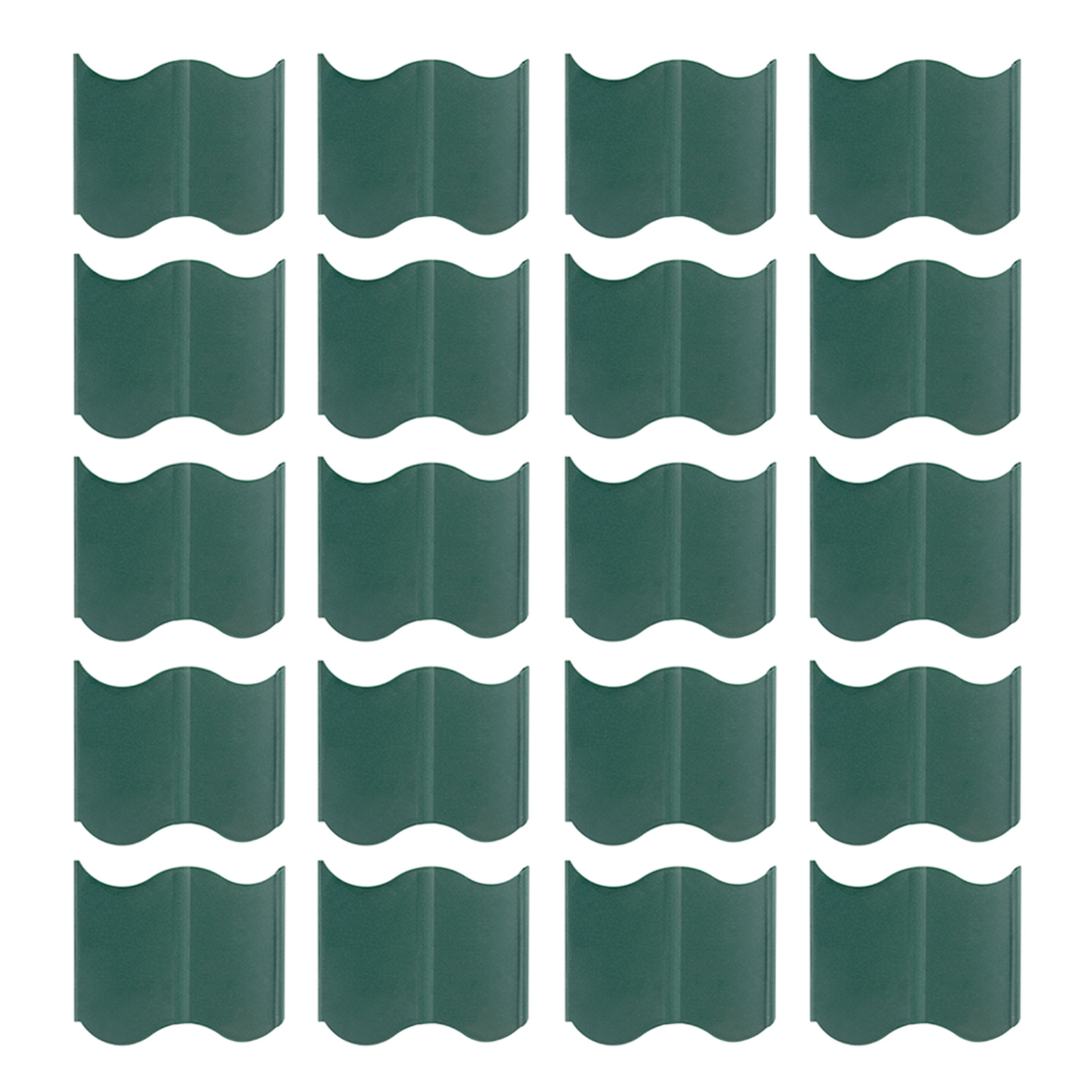 20pcs Flower Bed Ornament Balcony Home Barrier Outdoor Patio DIY Landscape Edging Border Easy Install Garden Fence Protective: green