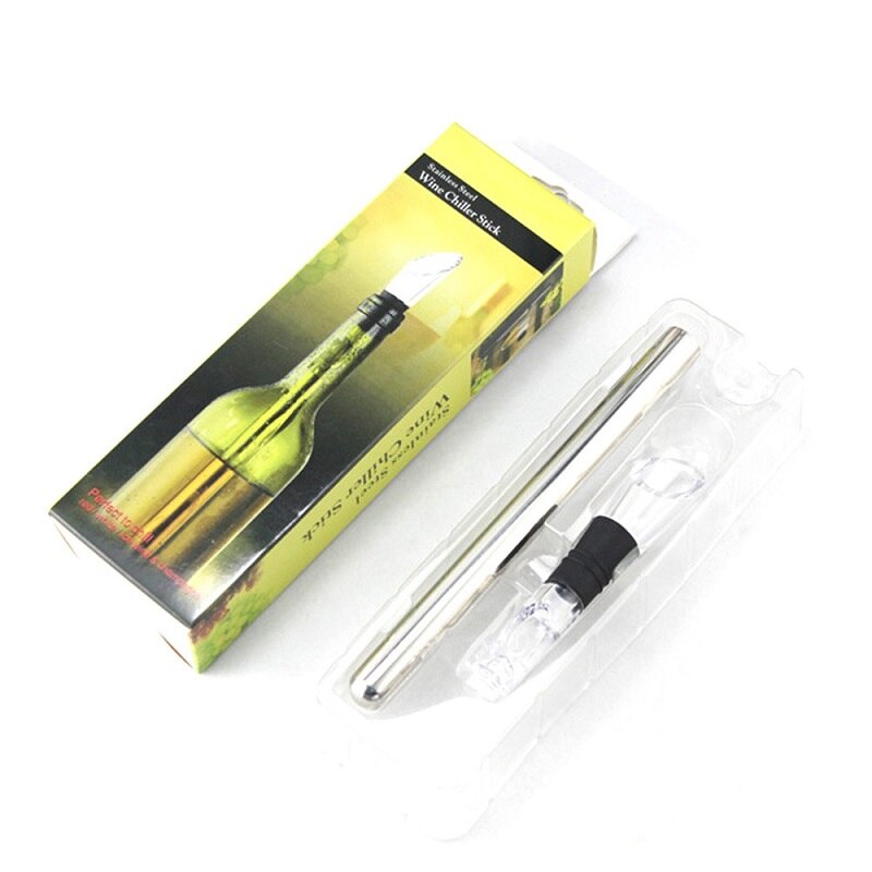 Bâton de refroidisseur de vin de glace d'acier inoxydable avec le bâton de refroidissement de verseur de vin