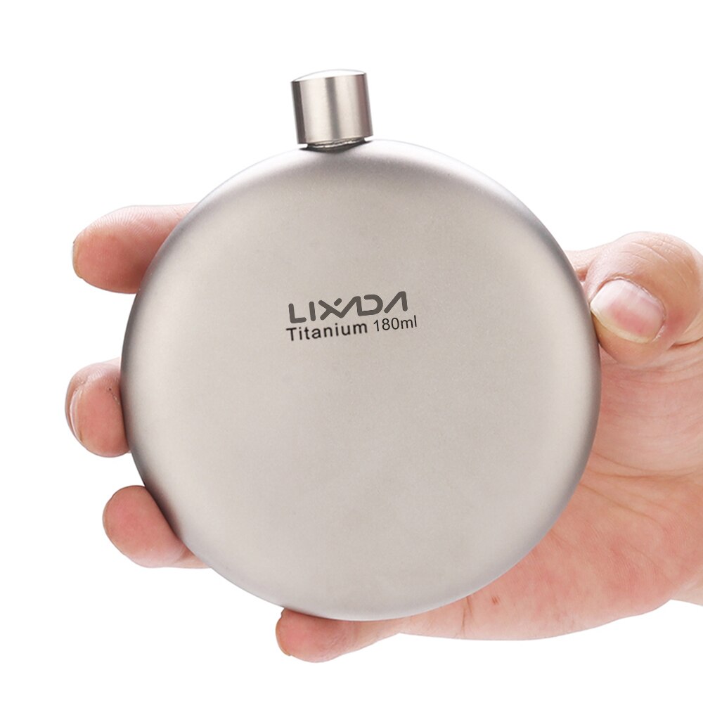 Lixada, Petaca de titanio a prueba de fugas, botella de vino de Whisky con Alcohol, con juego de tazas para Camping al aire libre, mochila de viaje, Picnic