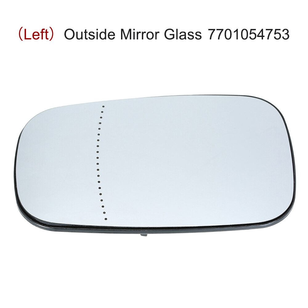Cristal de espejo exterior izquierdo para Renault: MEGANE II 2,LAGUNA II 2,Clio III 3 negro espejo retrovisor cristal accesorios de coche: Left