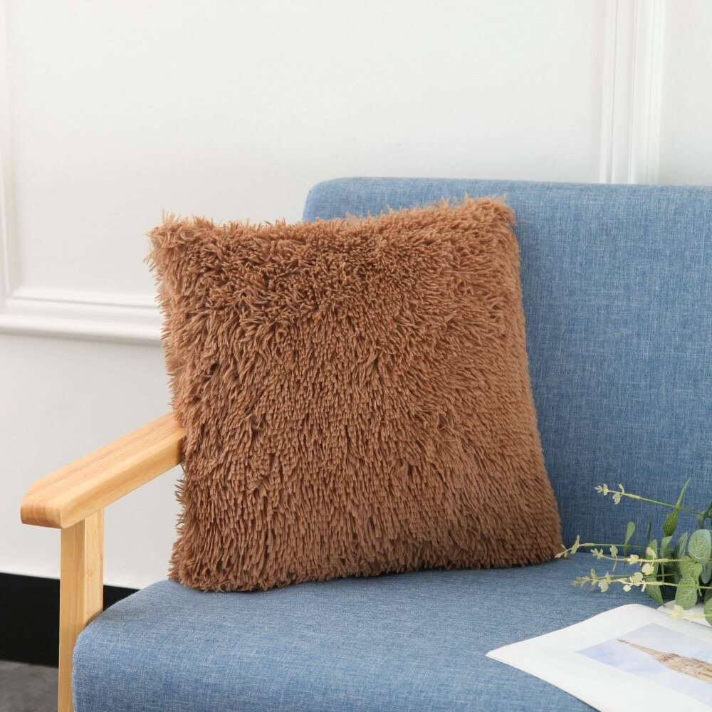 Effen Kleur Melk Wit Roze Blauw Pluche Kussenhoes 40X40 Cm Sofa Auto Decoratie Dutje Pillowsham Kussenslopen Baby kinderen: 11