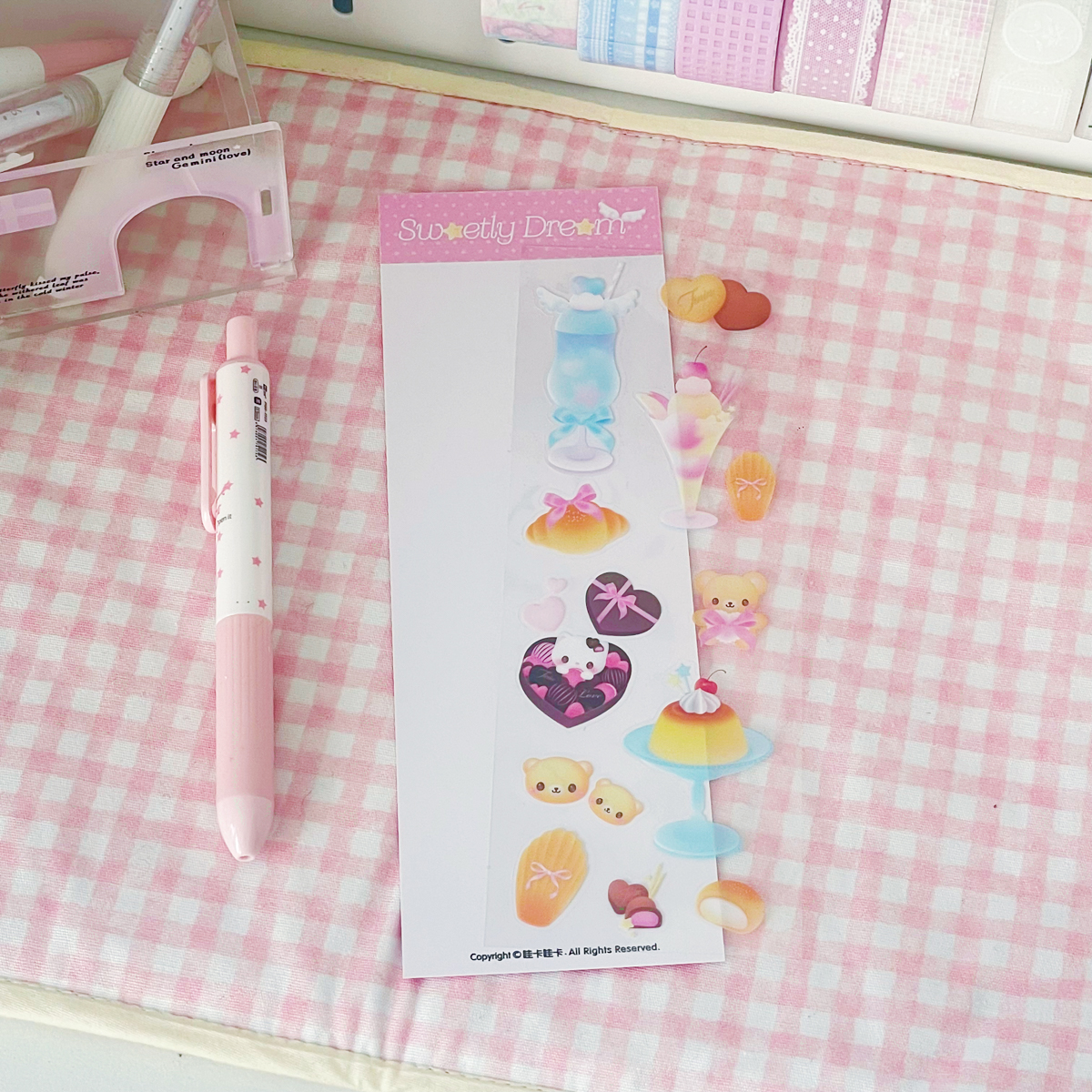 Stars Decal Stickers Scrapbooking Stationery Hearts Stickers PET Bubble Deco Sticker DIY Journal Planner: green