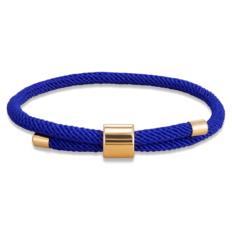 Mkendn Minimalistische Waterdichte Milan Touw Armband Rode Verstelbare Enkelband Mannen Vrouwen Handgemaakte Draad Paar Lucky Strand Sieraden: Leica In Blue