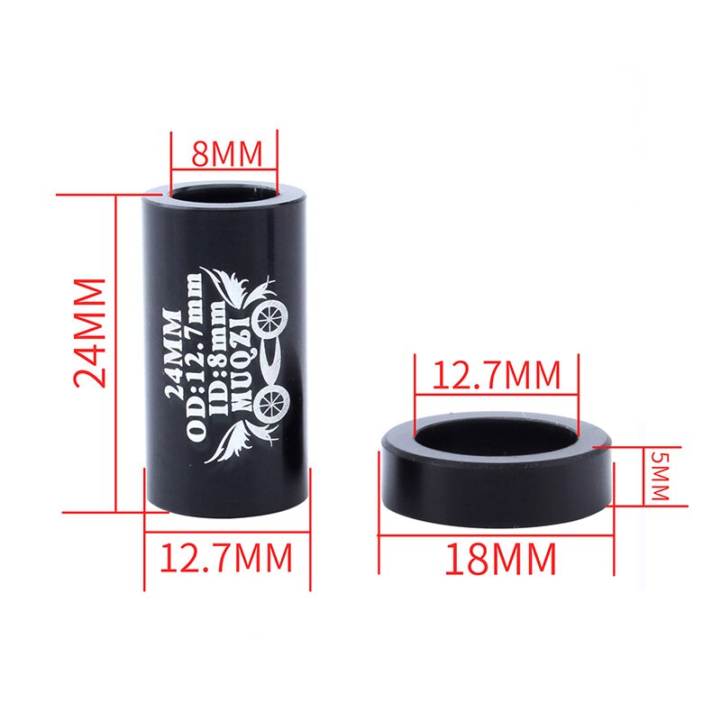 22.2-41.4mm Mountain Bike Suspension Frame Rear Shock Absorber Turning Point Modification Accessories Shaft Bushing