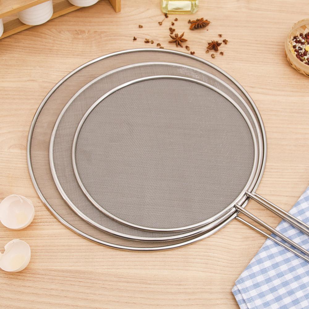 Oil Splatter Screen Stainless Steel Fine Mesh Grease Splatter Guard For Frying Pan Tools 25cm/29cm/33cm