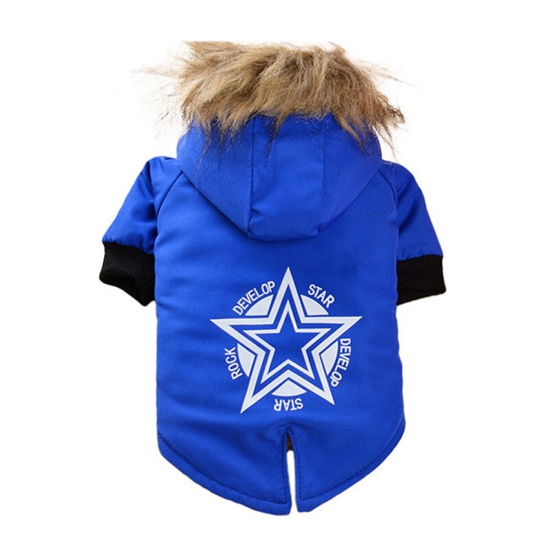 Warme Kleine Hond Kleding Winter Hond Jas Jas Puppy Outfits Voor Chihuahua Yorkie Hond Winter Kleding Huisdieren Kleding Product: Blauw / S