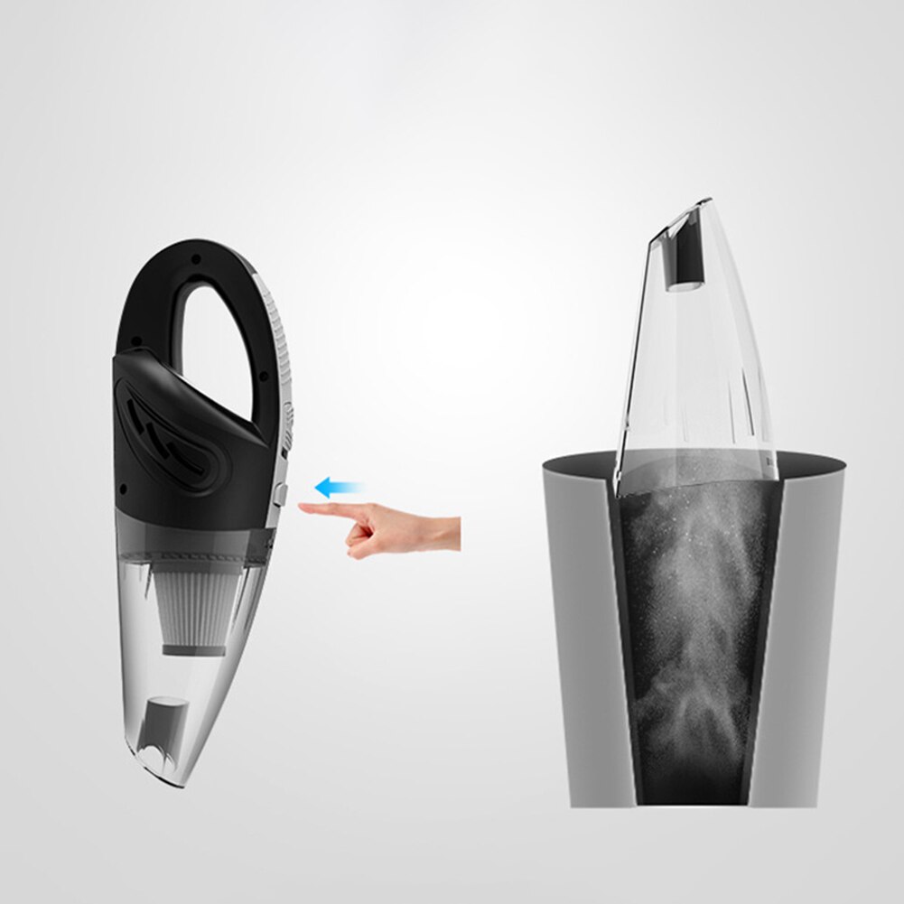 120W Portable Mini Car Vacuum Cleaner Electric Rechargeable House Auto Handheld Cordless Pet Hair Dust Cleaning Sucker 