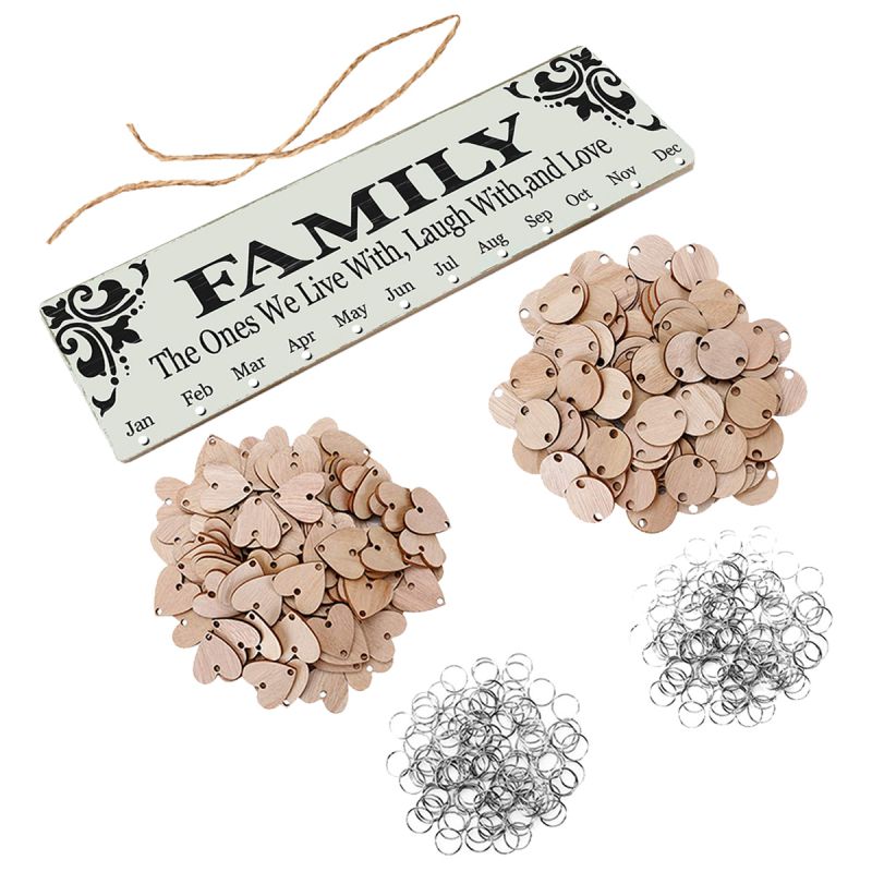 Family Birthday Board Reminder Wall Wooden Calendar Listing DIY Calendar Home Decor Special Dates Reminder