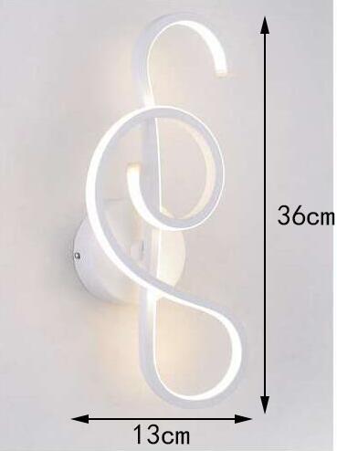 Moderne led væglampe lampada soveværelse ved siden af væglampe hjem indendørs dekoration belysning korridor aluminium væglampe  ac90-260v: C hvid krop / Varm hvid  (2700-3500k)