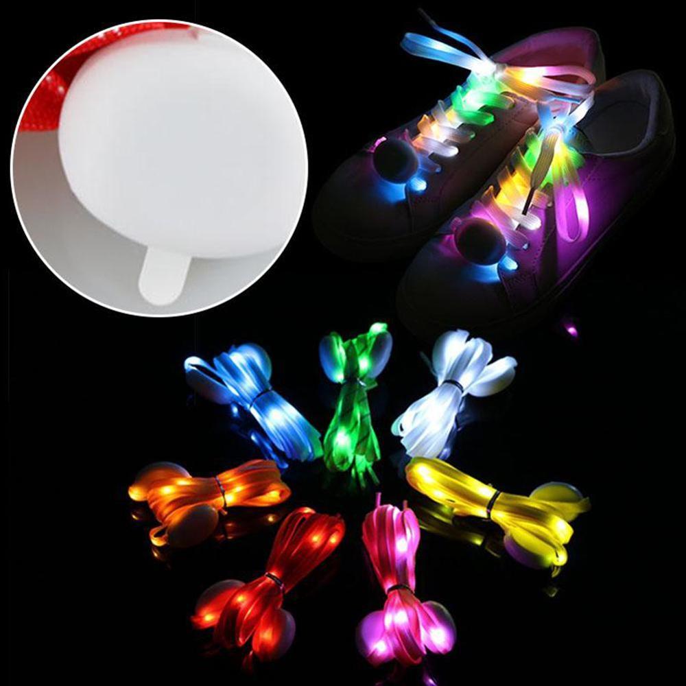 1 paar 120CM LED Schoenveters Cool Lichtgevende Knipperende Veters Disco Party Light Up Glow Nylon Band