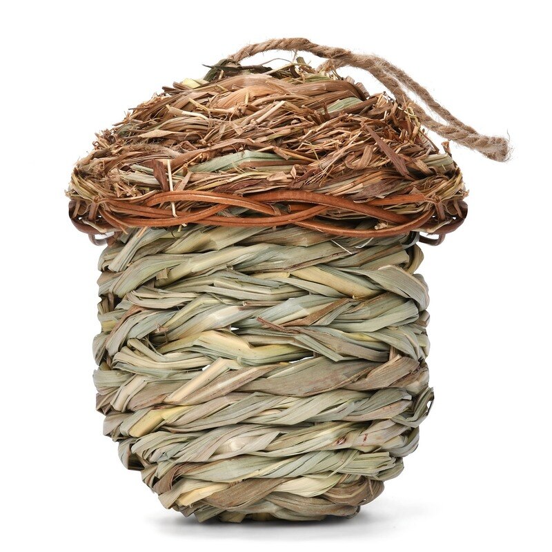 Cage ronde en bois pour oiseaux, nid pour Pajaro, perroquet, caille, élevage d&#39;oiseaux, maisons de voyage en plein air