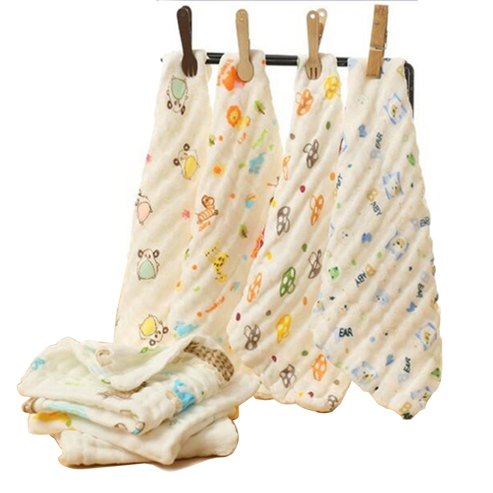 Serviette mouchoir en coton pour bébé | 10 pièces, Double couche, serviette douce en gaze, serviette de lavage de bain, draps et chiffons pour bébés, accessoire