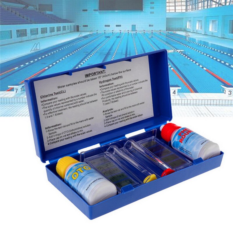 Practical Tools Water Test Kit Portable Reagent Home PH Chlorine Testing Swimming Pool Hydrotool Hydroponics Aquarium
