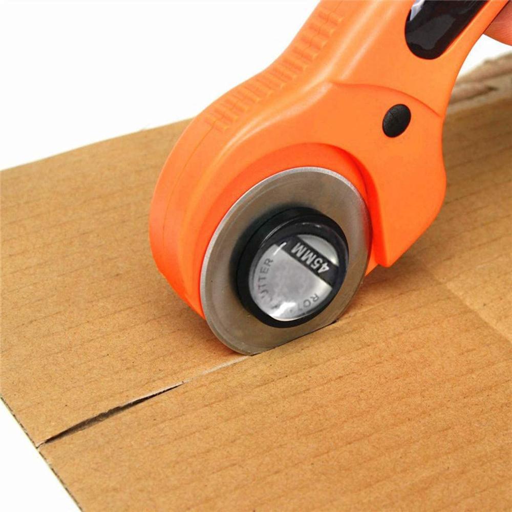 45mm Rotary Cutter Quilter Sewing Fabric Crafts Cutting Tool W/5PCS Refill Blade Rotary Cutter Alloy Steel+ABS Plastic