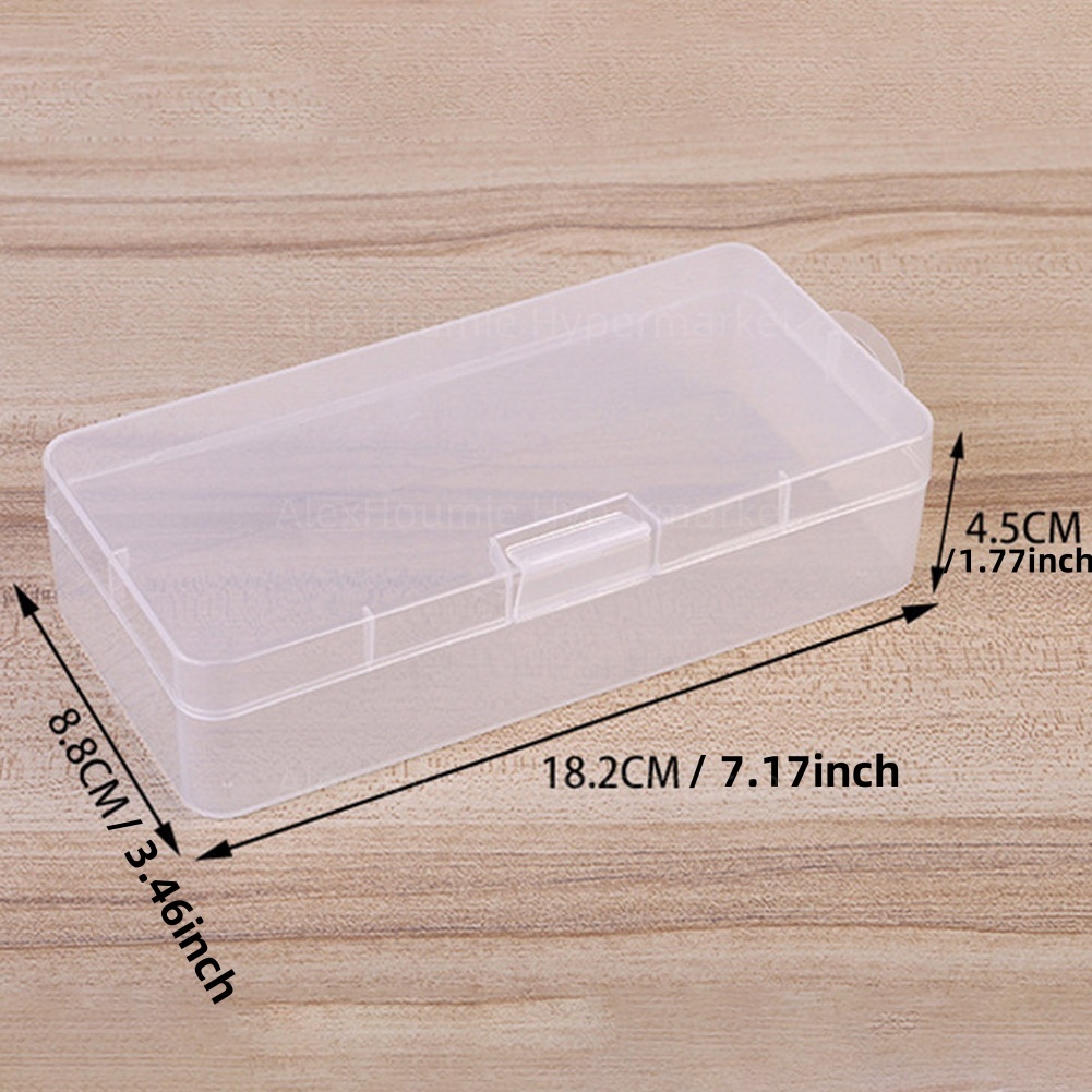 Transparente Aufbewahrungsbox, transparente Aufbewahrungsbehälter, kleine Aufbewahrungsbehälter, Kunststoffbehälter mit aufklappbarem Deckel zum Basteln, Perlen, Schmuck: Blau