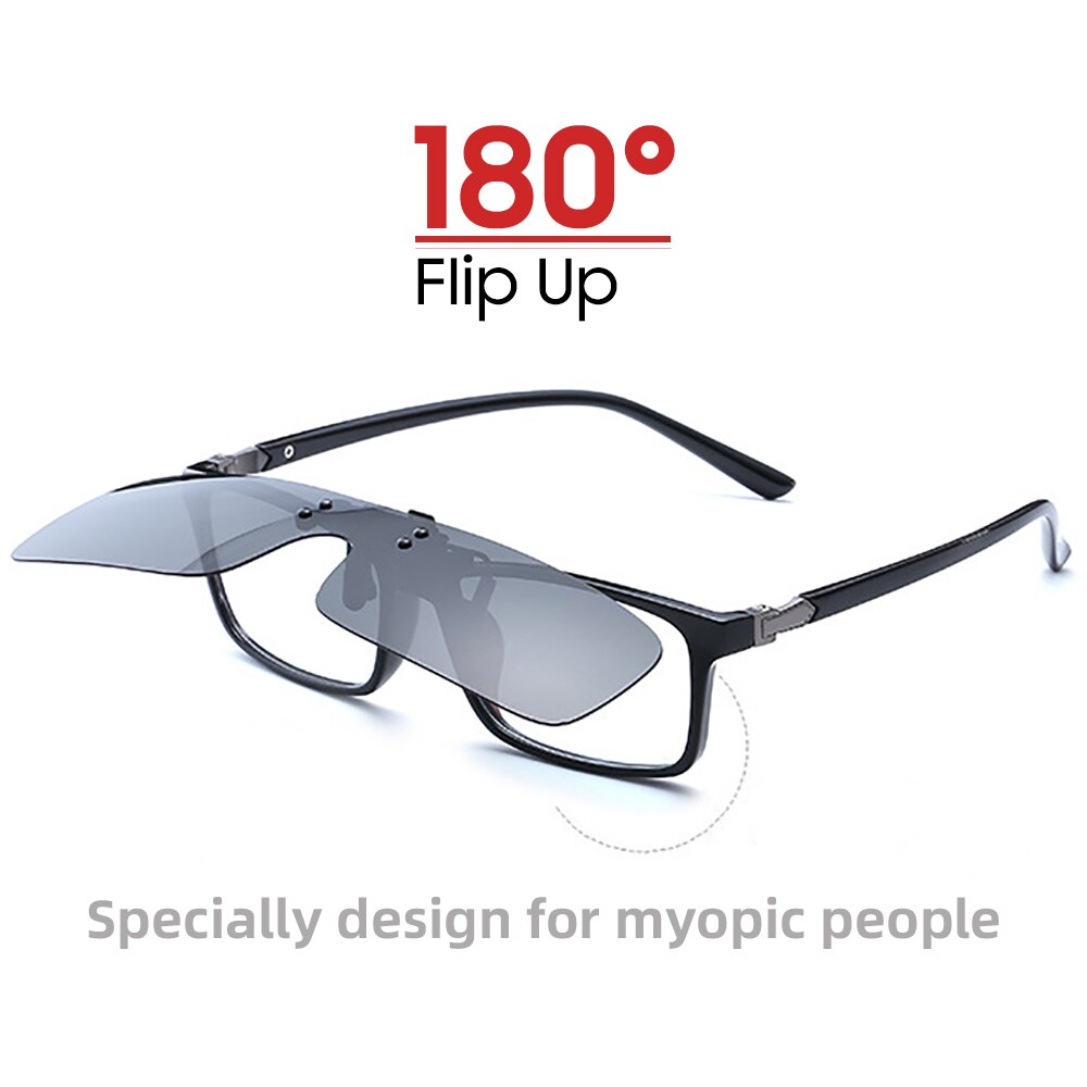 Gafas de sol polarizadas con Clip para pesca, lentes con espejo azul para conducir, visión nocturna, ciclismo, UV400