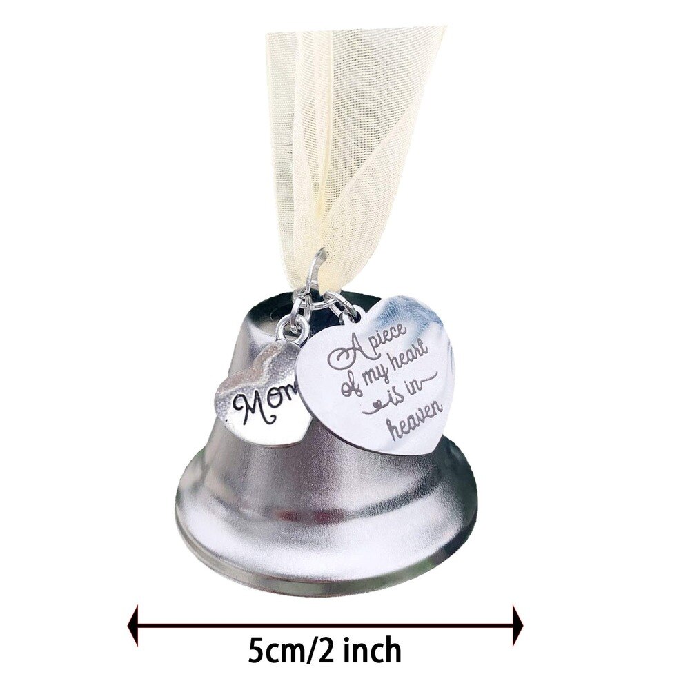 Campana de Ángel colgante de campana de Navidad, adorno conmemorativo para la pérdida del ser querido, de recuerdo de fieltro, decoración colgante para árbol de Navidad