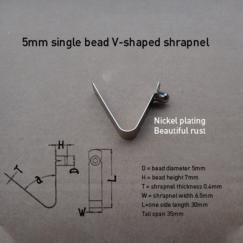 Hardware 4/5/6/7/8/9/10mm Single Warhead V-Shaped Shrapnel In-Tube Positioning Buckle Telescopic Tube Fitting Buckle Circlip: 5mm