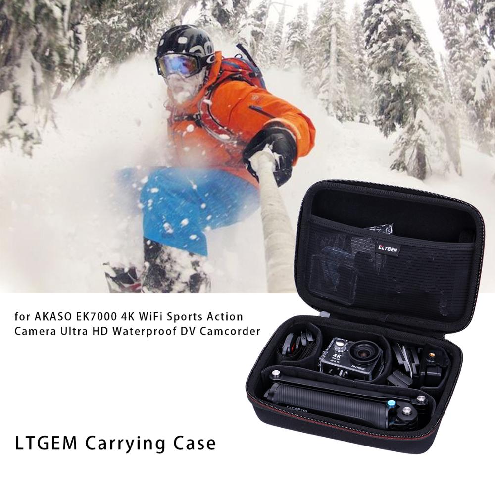 LTGEM EVA Shockproof Carrying Hard case voor AKASO EK7000 4K Wifi Sport Actie Camera Ultra HD Waterdichte DV Camcorder