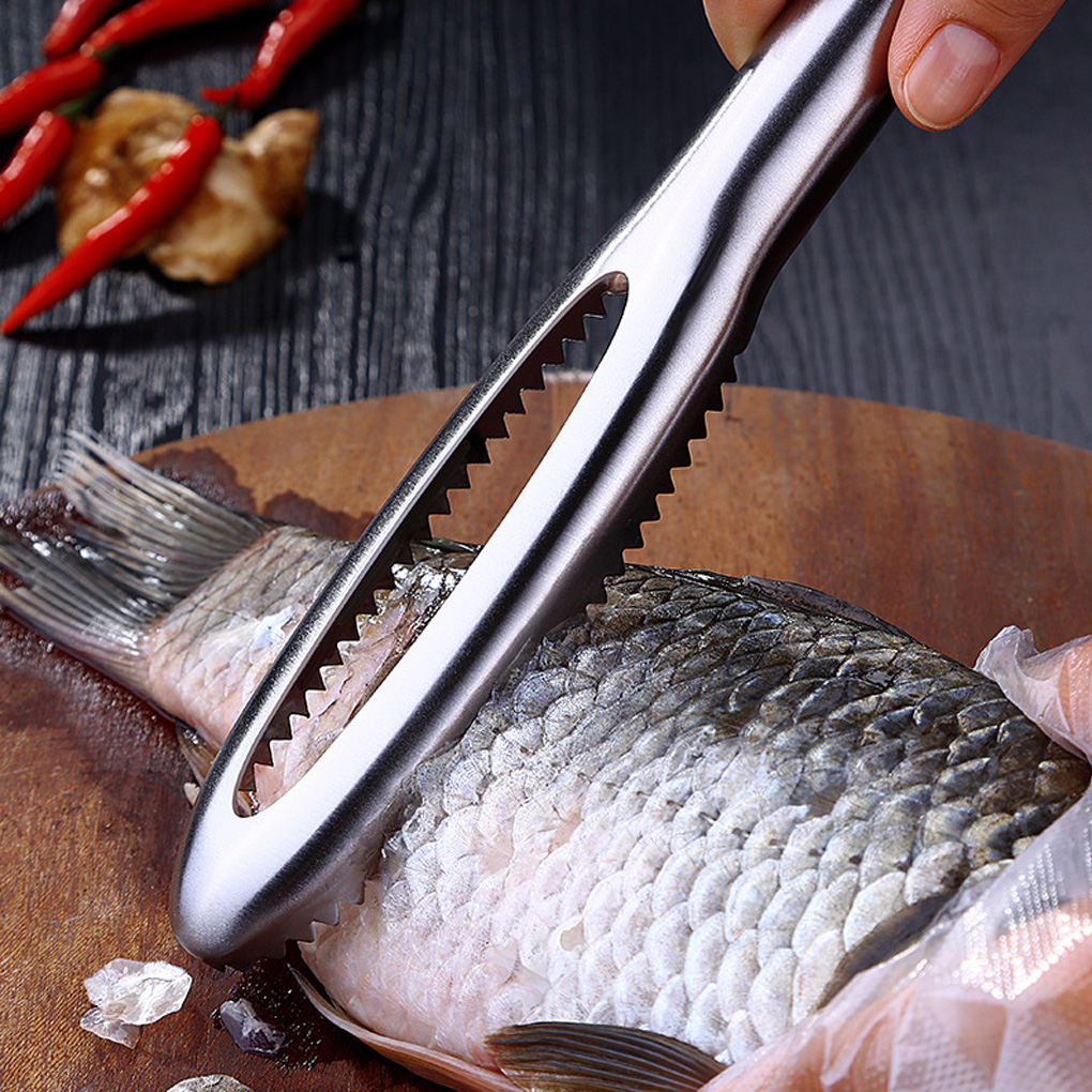 Rustfritt fiskevekt skrap rivjern raskt fjerne fiske rensing skreller skrape fisk bein pinsett kjøkken tilbehør verktøy gadge