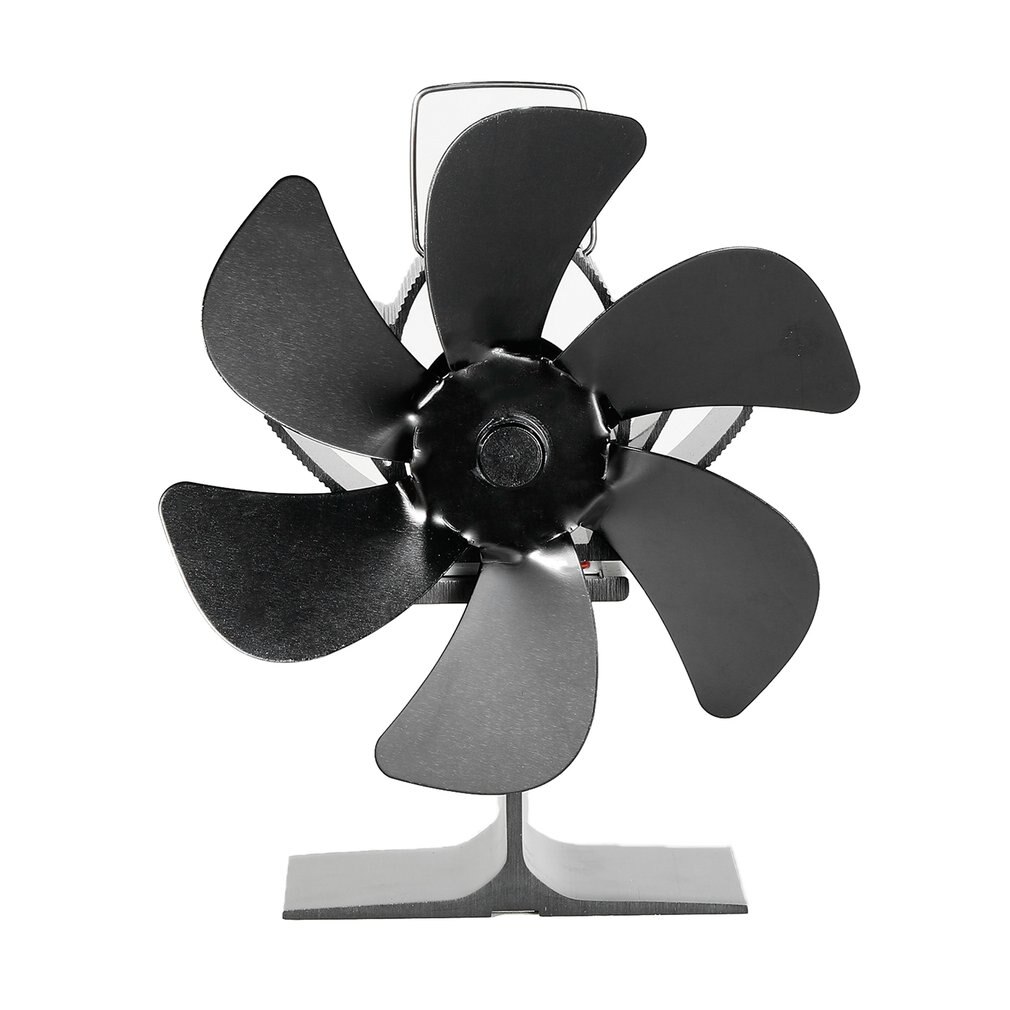 SF105G Fireplace Thermal Power Fan Portable 6-blade Aluminum Alloy Silent Fireplace Thermal Power Fan