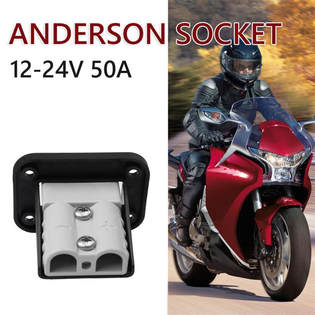 Car Socket Panel High Current Socket Flush Mount 50 Amp Anderson Plug Mounting Bracket Panel Cover For Caravan Camper Boat