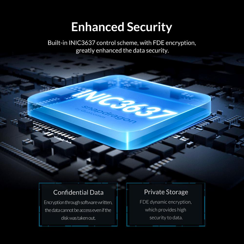 ORICO 2.5 Encrypted Hard Drive Enclosure SATA to USB 3.0 HDD Case UASP Waterproof Shockproof Dustproof Encrypted HDD Box