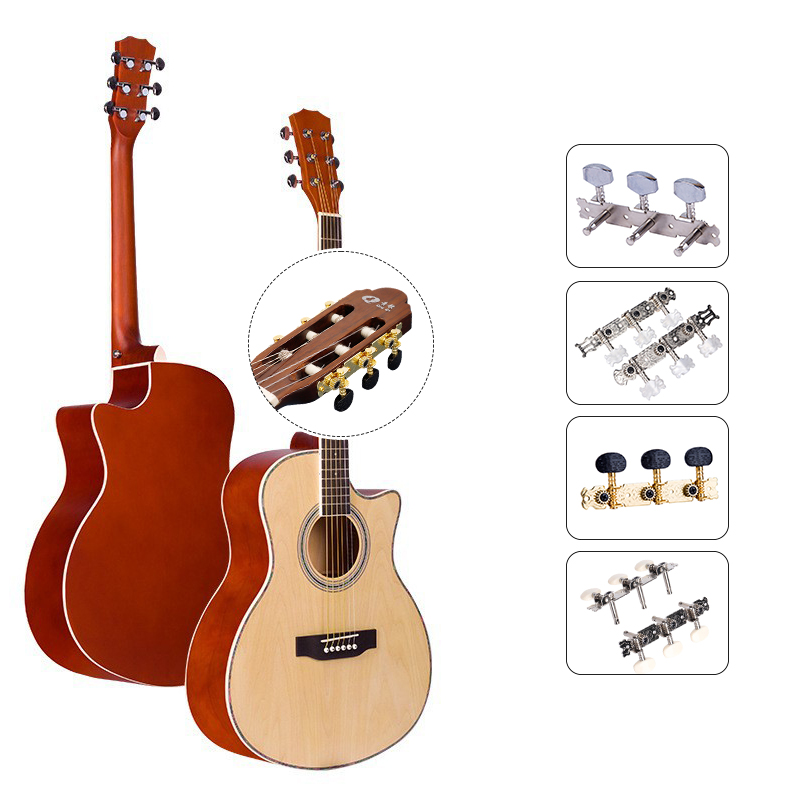 Guitarstrengstemmersæt, klassisk guitarstemmer, akustisk guitarstemmerknapper, udskiftning, triple strenget guitarstemmer