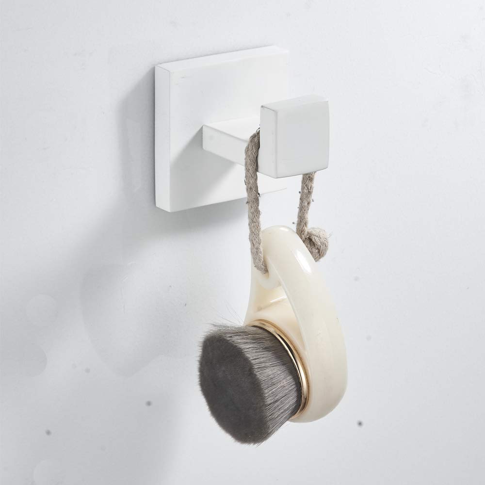 Wit 4 Stuks Badkamer Hardware Accessoires Set Wandmontage Jas Haak Toiletrolhouder Handdoekhouder Handdoek Bar: HOOK