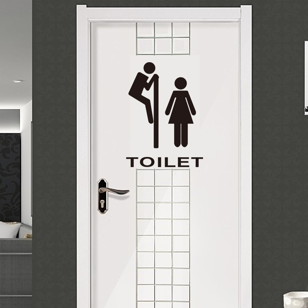 2 stk klistermærker badeværelse toilet wallstickers vandtæt aftagelig spot
