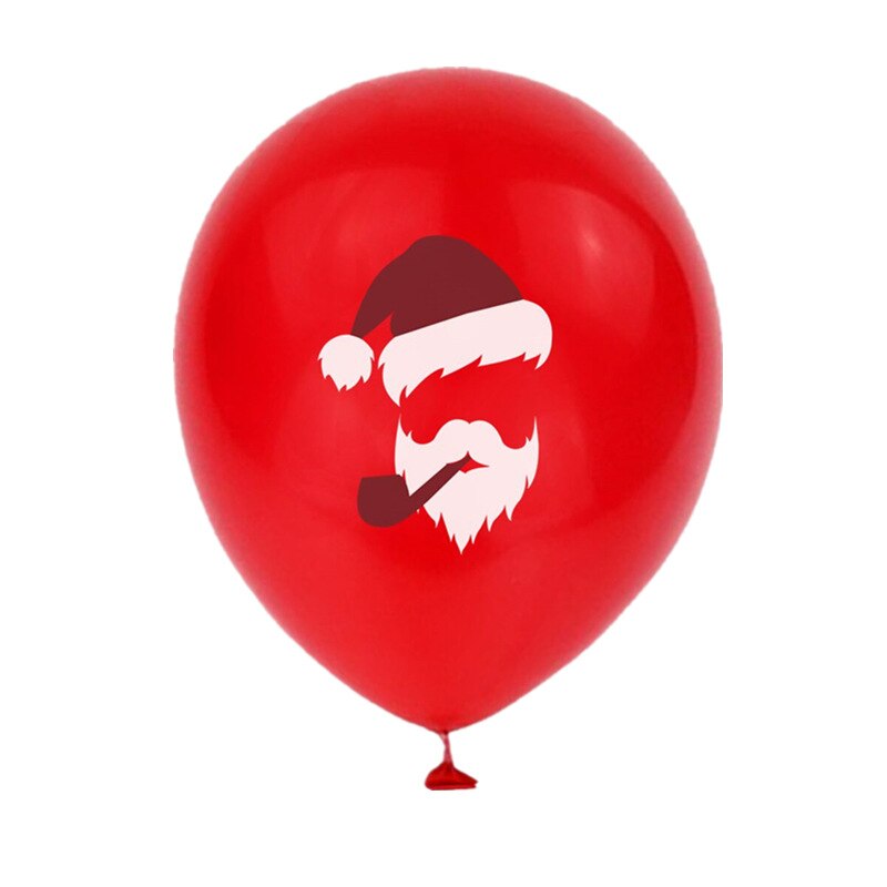 2 stk / sæt glædelig jul balloner krans rød grøn diy ballon kæde helium rund folie slik globos julemanden slik sukkerrør: 1