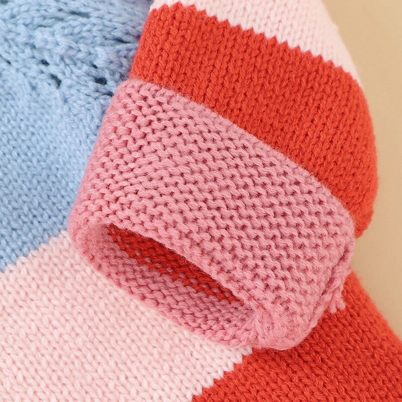 Winter Baby Pullover Kinder Jungen Mädchen Strickjacke Pullover Kleinkind Regenbogen Gestreiften Kleidung Herbst Baby Strickjacke