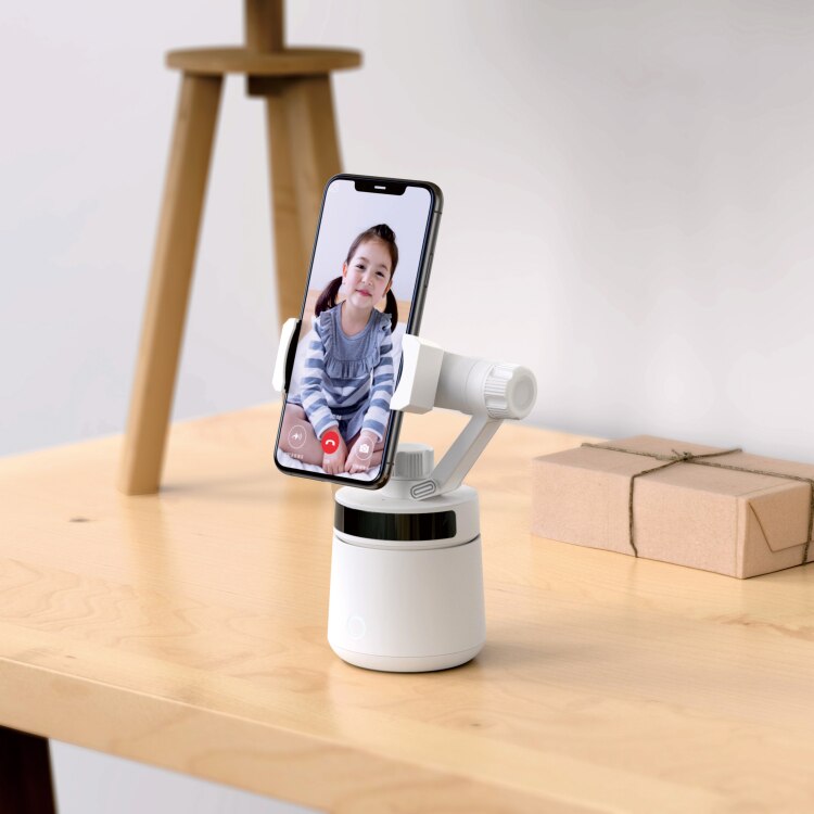 Smart Selfie Stick dopo le riprese Gimbal rotazione a 360 gradi supporto per telefono con fotocamera con tracciamento automatico 3D Live Face regolabile