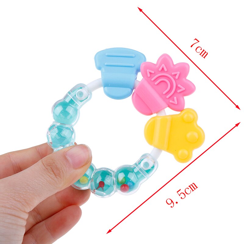 1Pc Leuke Safe Baby Siliconen Bijtring Rammelaars Speelgoed Voor Peuter Tafelbel