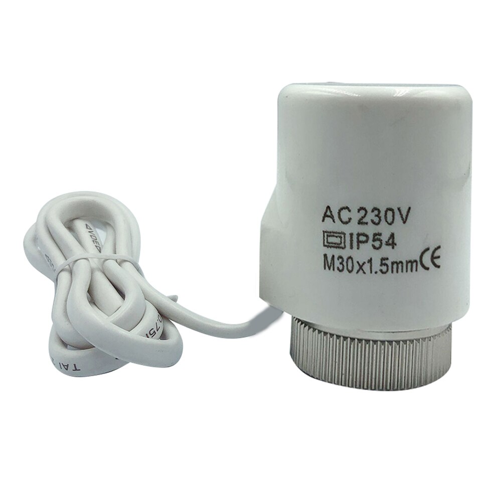 Actuador térmico eléctrico del colector práctico de 230V 2W reemplazo para PC el radiador del termostato normalmente abre los accesorios del hogar
