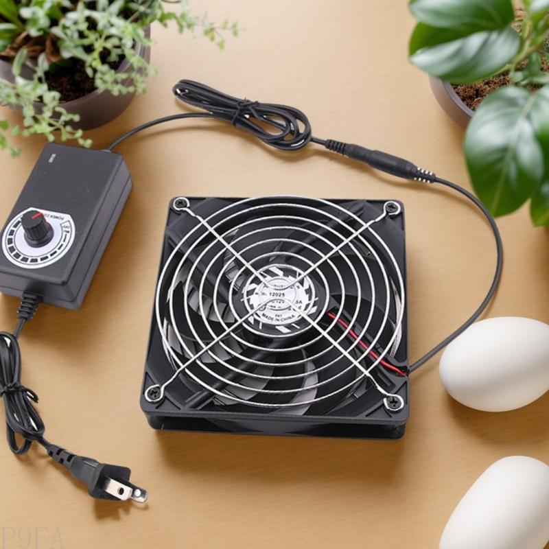 P9FA 12cm Cooling Fan Adjustable Wind Speed for Computer and Routers with 100 240V