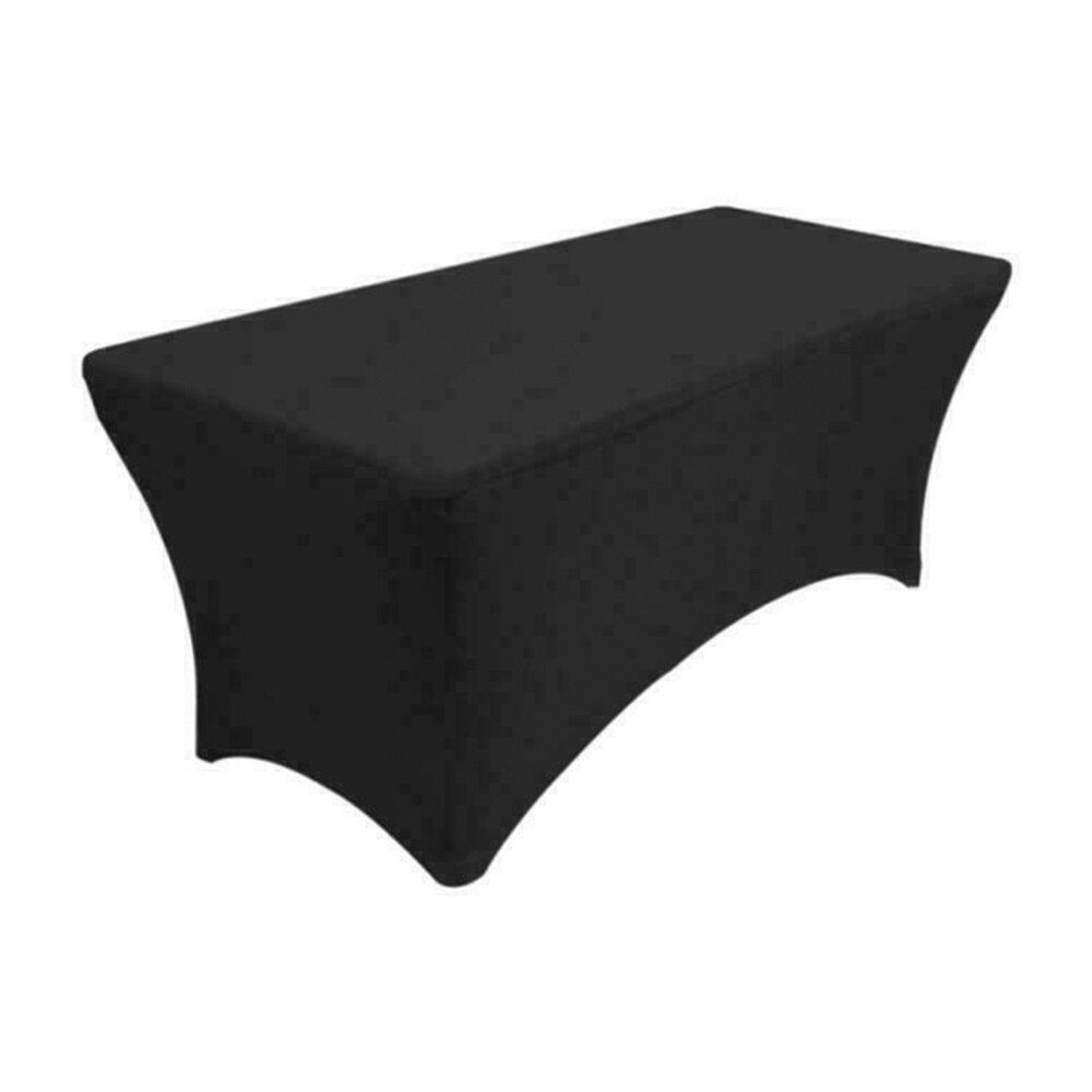Stretch Table Cover Rectangular Table Cloth Cocktail Table Decoration Cover Festival Party Banquet Table Setting Accessories: Black