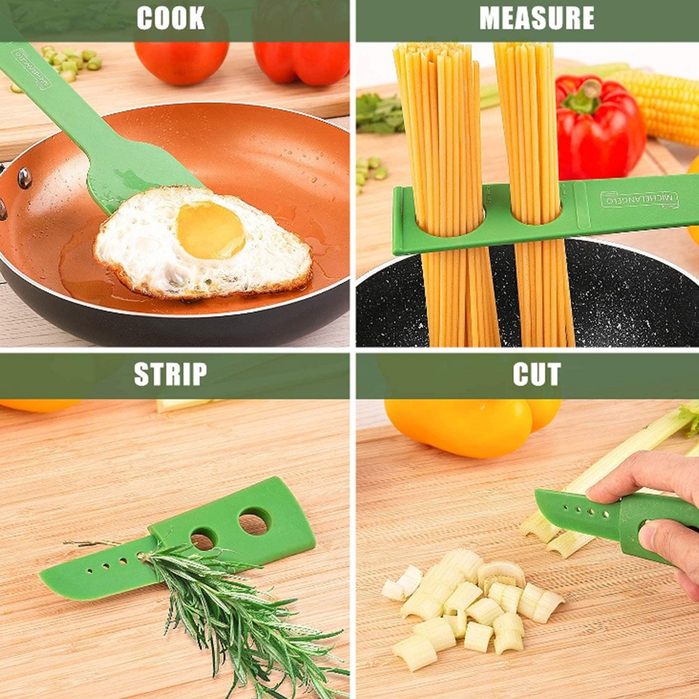 Versatile Kitchen Spatula 8 In 1 Easy Clean Non Stick Versatile Kitchen Spatula Nylon Serving Separating Cooking Tool Cutting