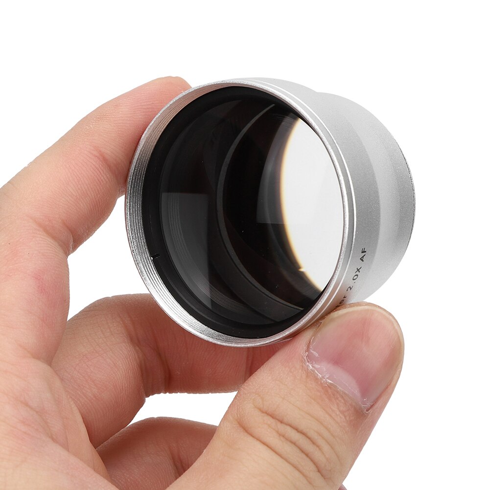 40.5MM 2X Black Aluminum Alloy Magnification Additional Lens for All 40.5MM Opening Diameter Camera Lenses Suit for 46mm Filter