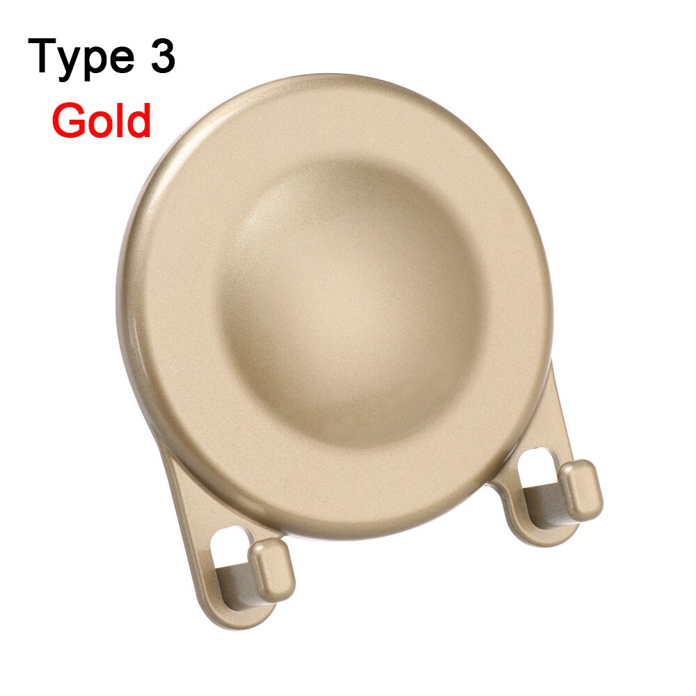 80mm ABS Wall Hole Cover Vent Exterior Reserved Drill Hole Plugs Self Adhesive Decor Cap With Hooks Hardware Decorative: gold Type3
