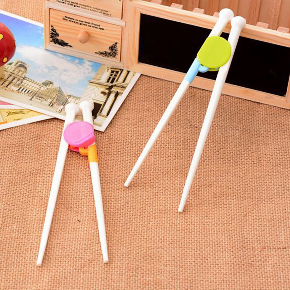 Palillos chinos para niños, palillos de aprendizaje, palillos de entrenamiento reutilizables, accesorios de vajilla de cocina, 1 par
