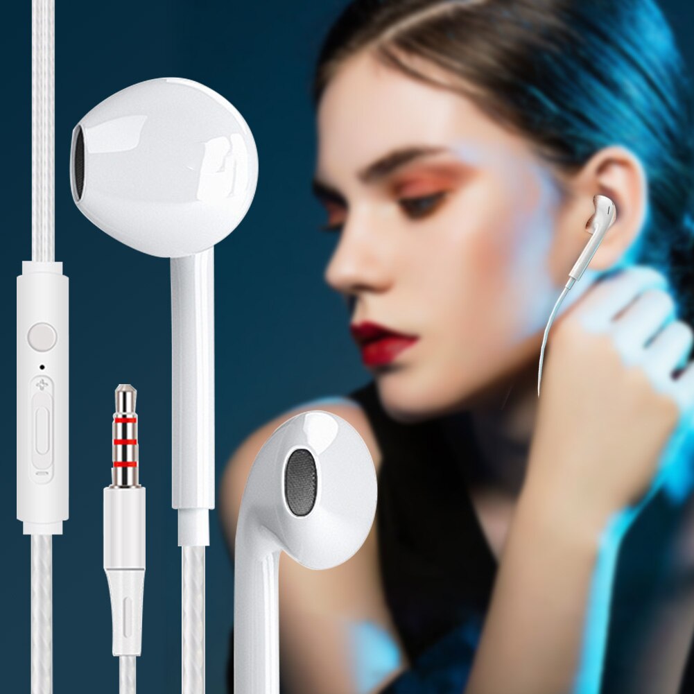 3.5mm Wired Headphones With Bass Earbuds Stereo Earphone Music Sport Gaming Headset With mic For Xiaomi IPhone 12 Earphones