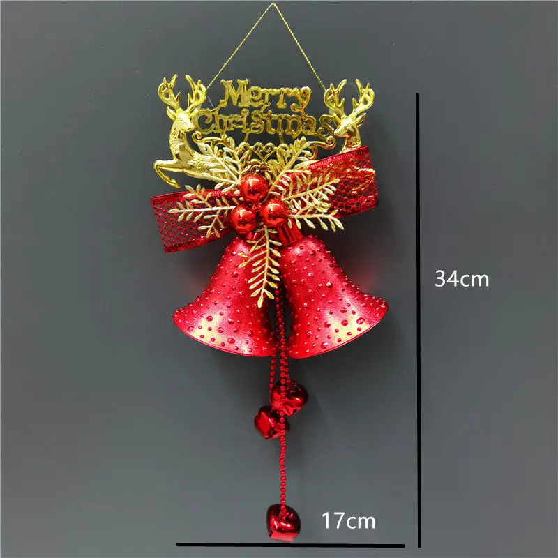 Christmas Lighted Bell Ornaments Hanging Large Jingle Bells Decorations for Tree with Holly Berry for Indoor Outdoor Christma: Light Grey