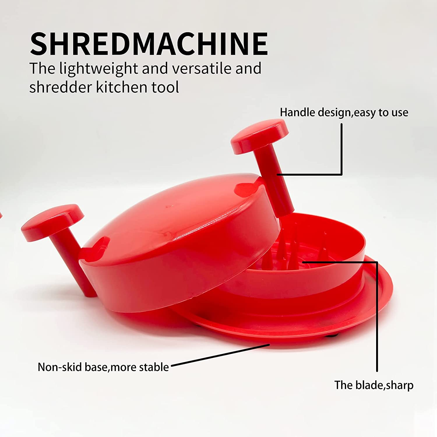 Machine à déchiqueter mieux que les griffes d'ours, broyeur de viande pour porc tiré, bœuf, poulet cuit, légumes, outil de cuisine, hachoir à viande